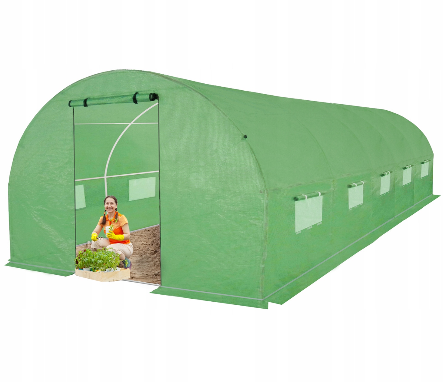 

Tunel Foliowy Szklarnia 3x8m Premium z Siatką Pe