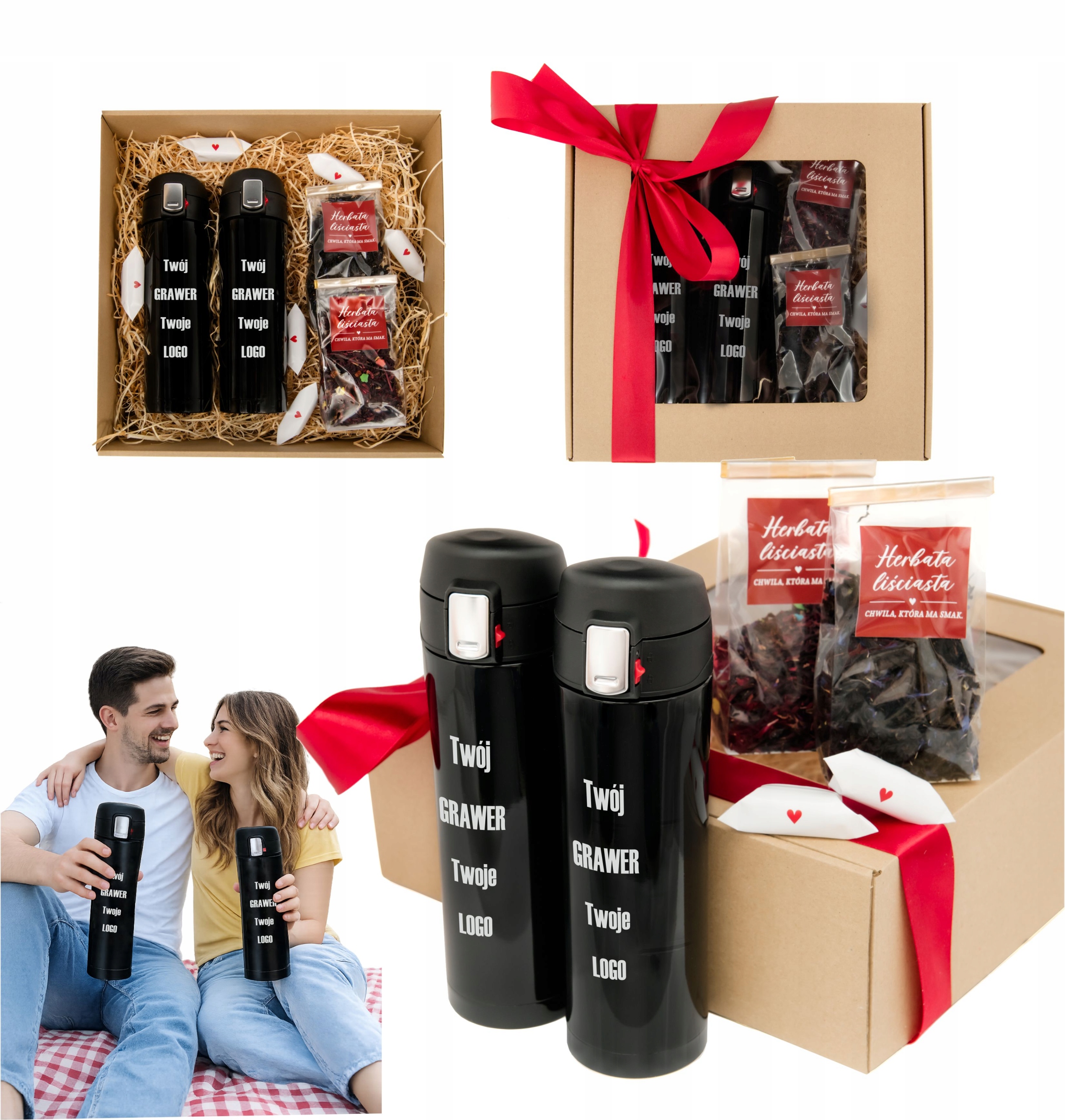 Dárek Dárková Sada 2 termohrnky s gravírováním 2 x Čaj