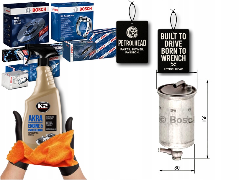 Palivový Filtr Vw A4 2,7 3,0TDI Bosch #Petrolhead Pro+ Kit12