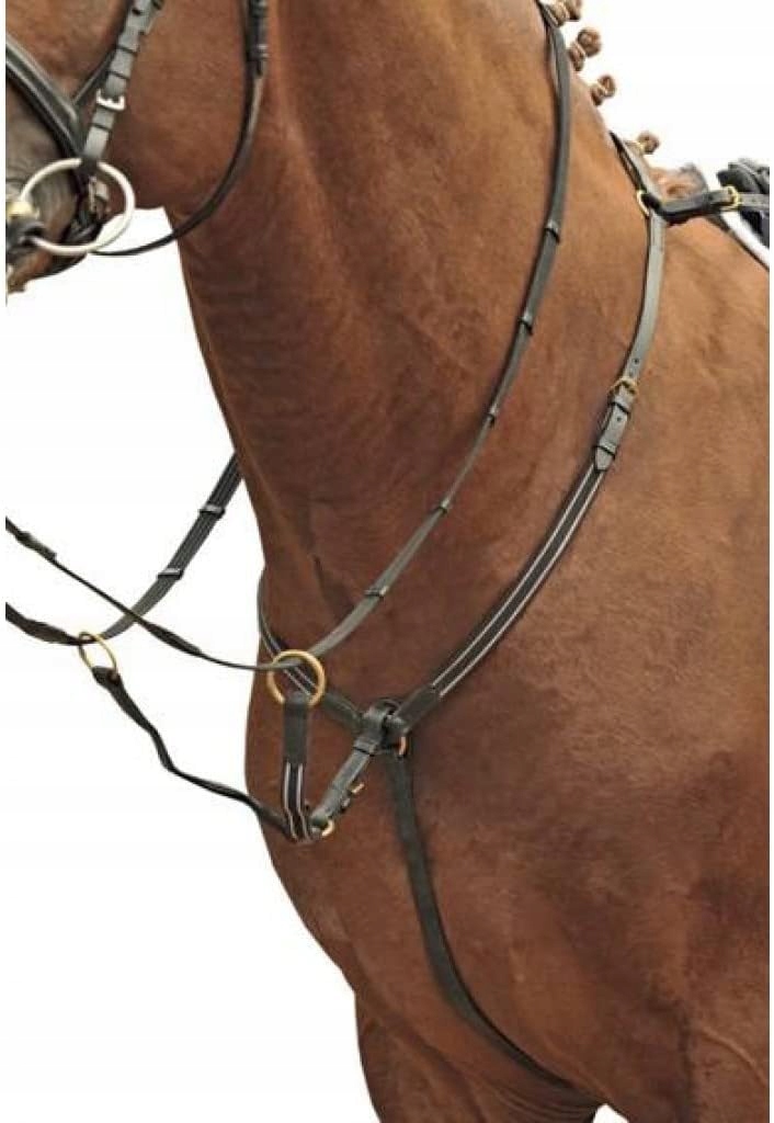 Jezdecký Náprsník Martingal Hkm 3-BODOVÝ Ohlávka Na Koni Bezpečný A Silný