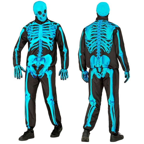 Kostlivec Kostým Kosti Uv Halloween XL