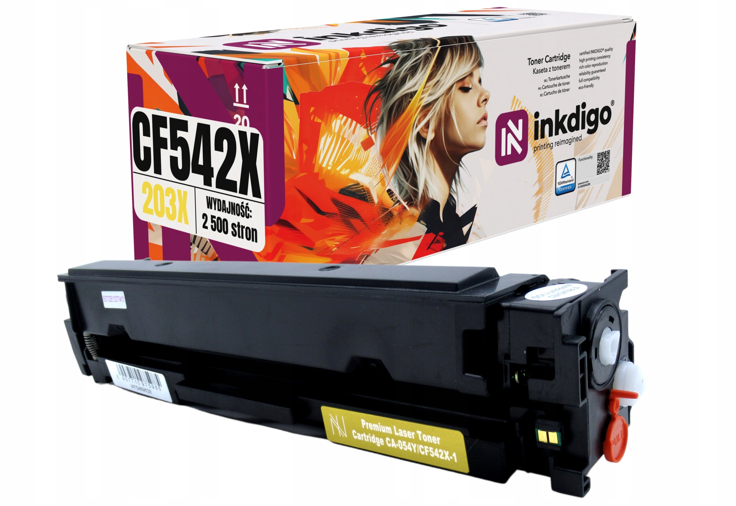 CF542X XL - TONER DO DRUKARKI HP COLOR LASERJET PRO MFP M281FDW M254dw Wydajność 2500 str.