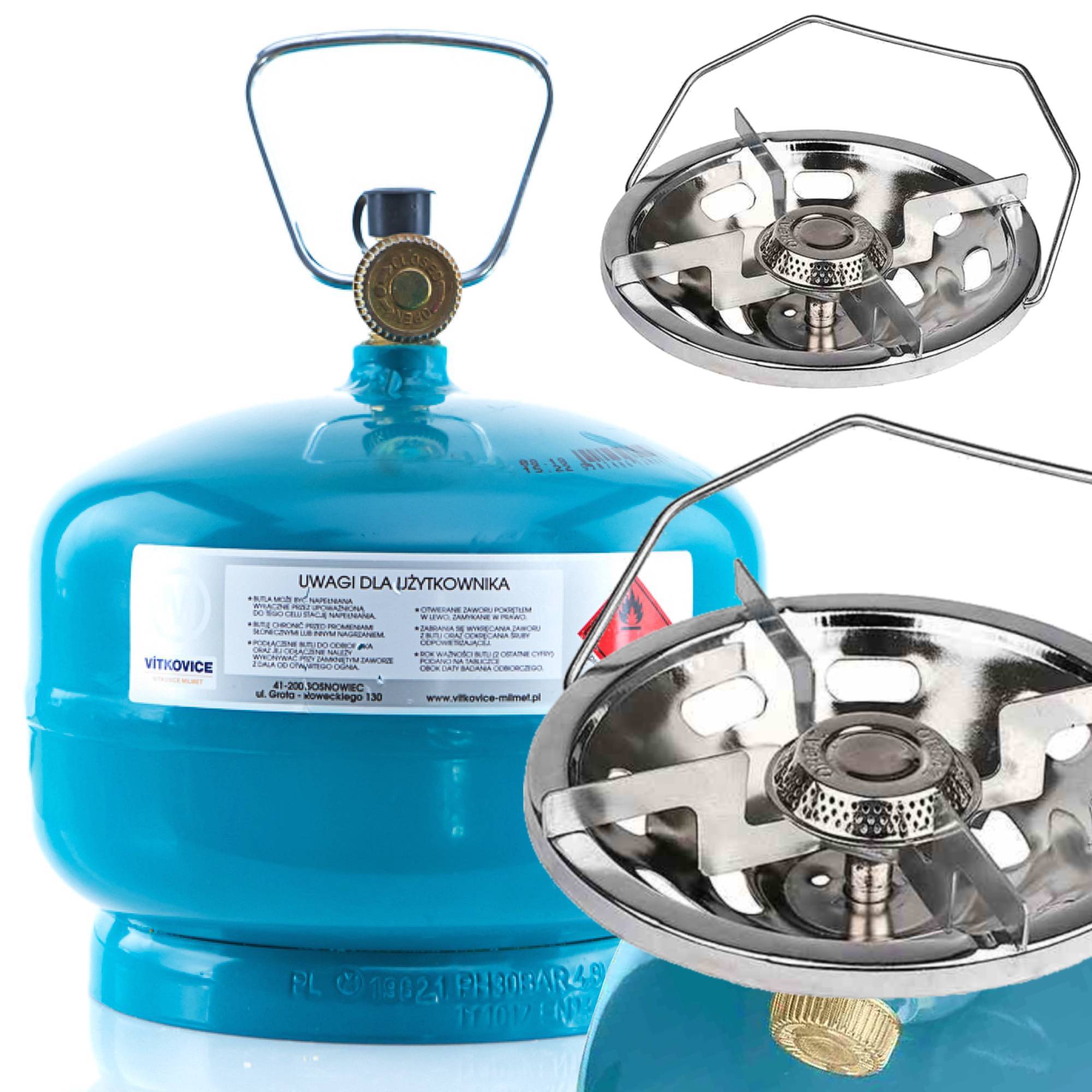 Láhev Turistický Plynový Vařič 2 Kg 180 MM