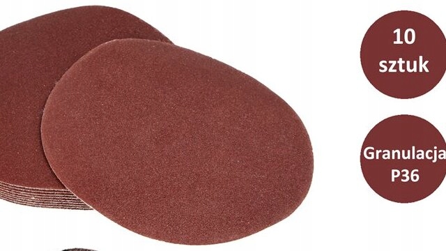 Papier Ścierny na rzep125 do szlifierki wkrętarki P36 x10 Sztuk