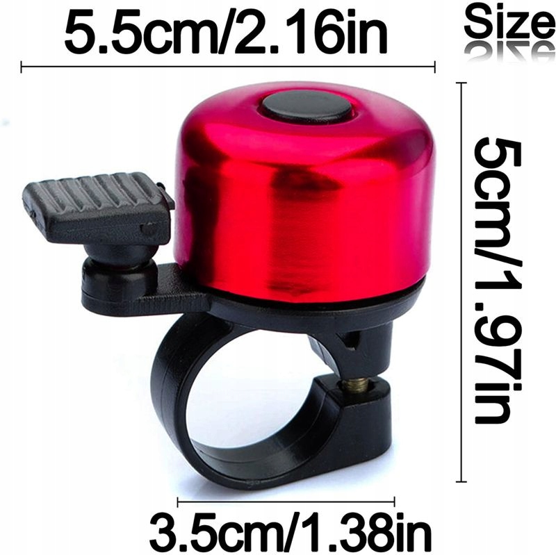 Dzwonek 35 mm MINI Aluminiowy CZARNY Model MINI