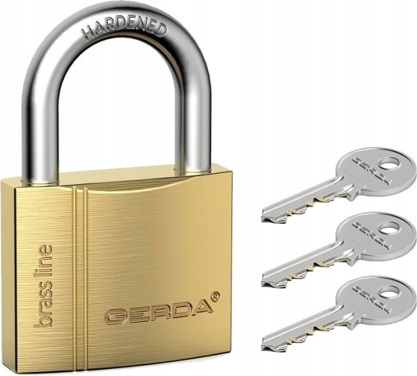 

Kłódka mosiężna zatrzaskowa Gerda Brass Kmz S3010