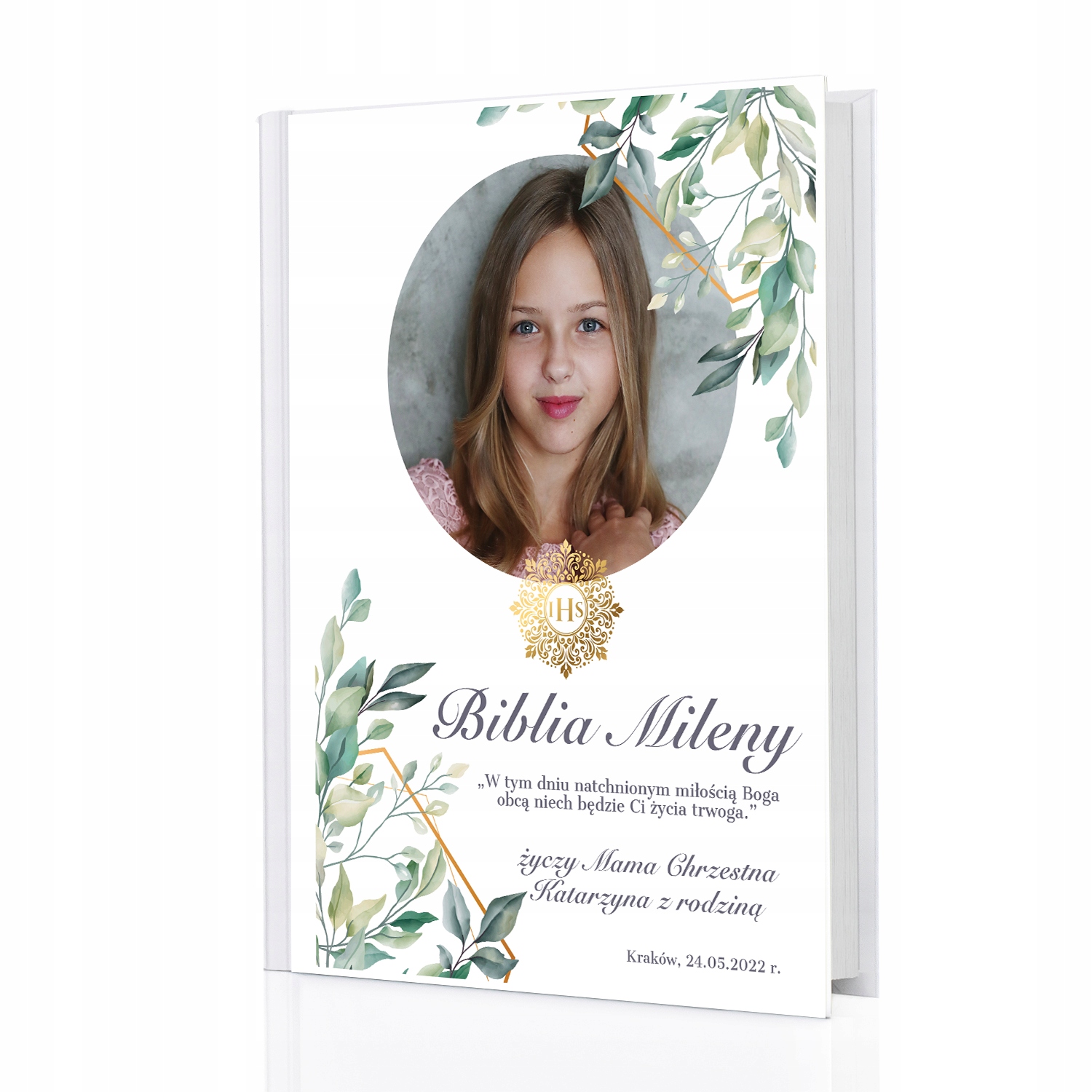

Biblia dla dziecka Pamiątka Komunii Nadruk Imię