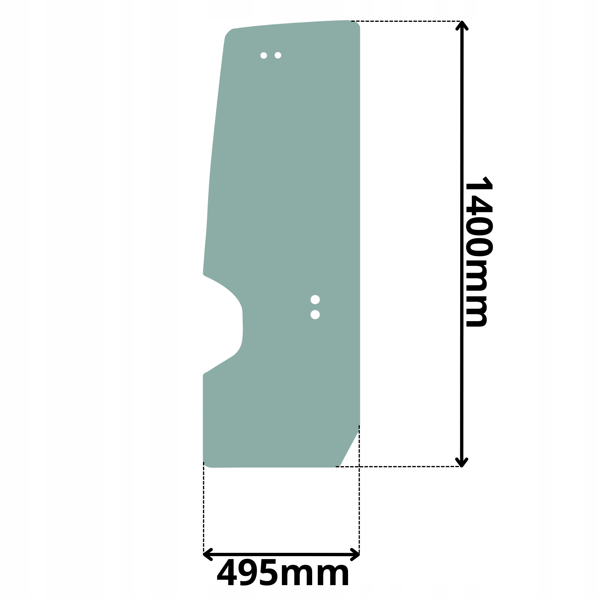 Boční Sklo Levé Dveře Takeuchi TB216 TB225 2014- (0410)