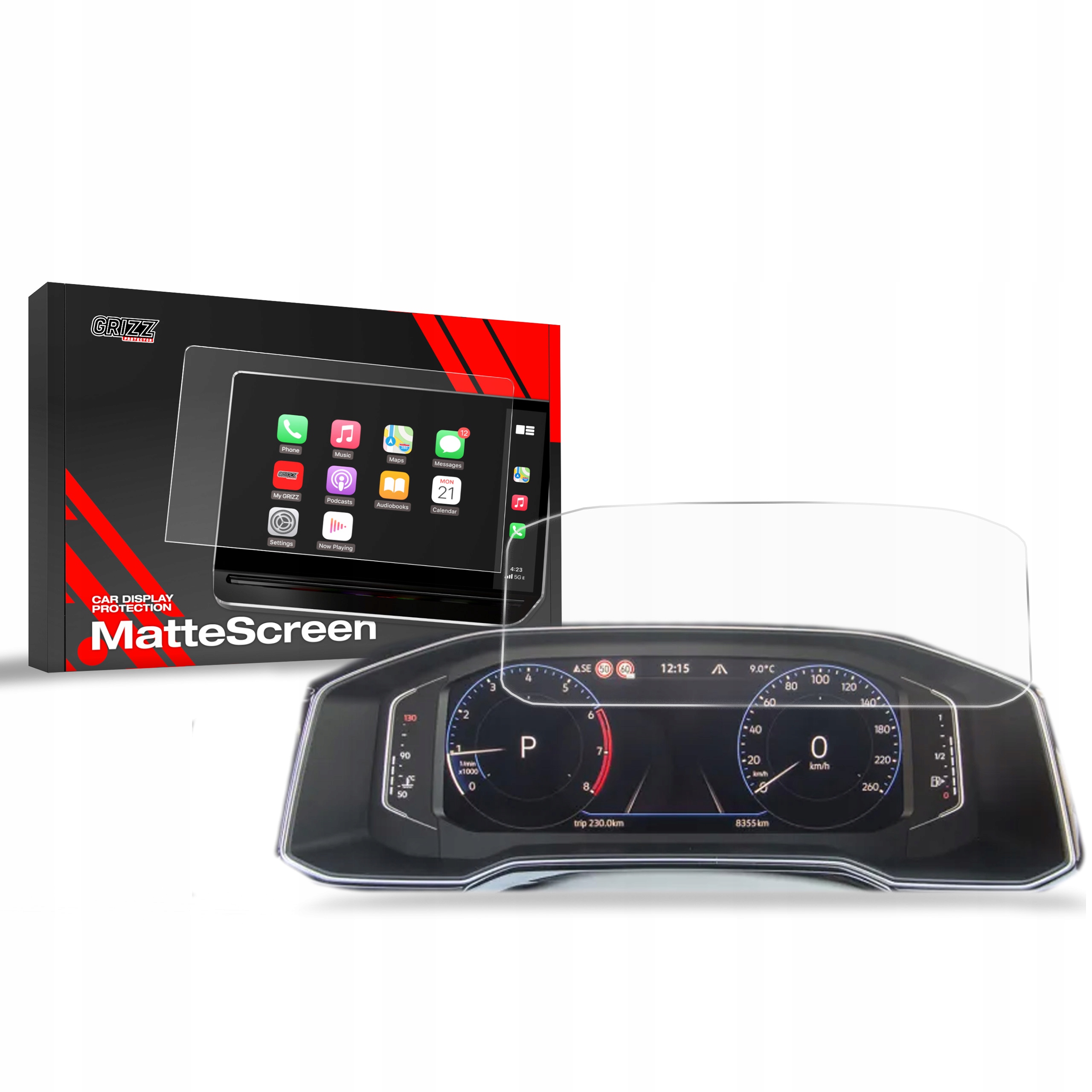 Folia Antyodciskowa do Volkswagen Vw Tiguan Digital Cockpit Pro 10,25" (202