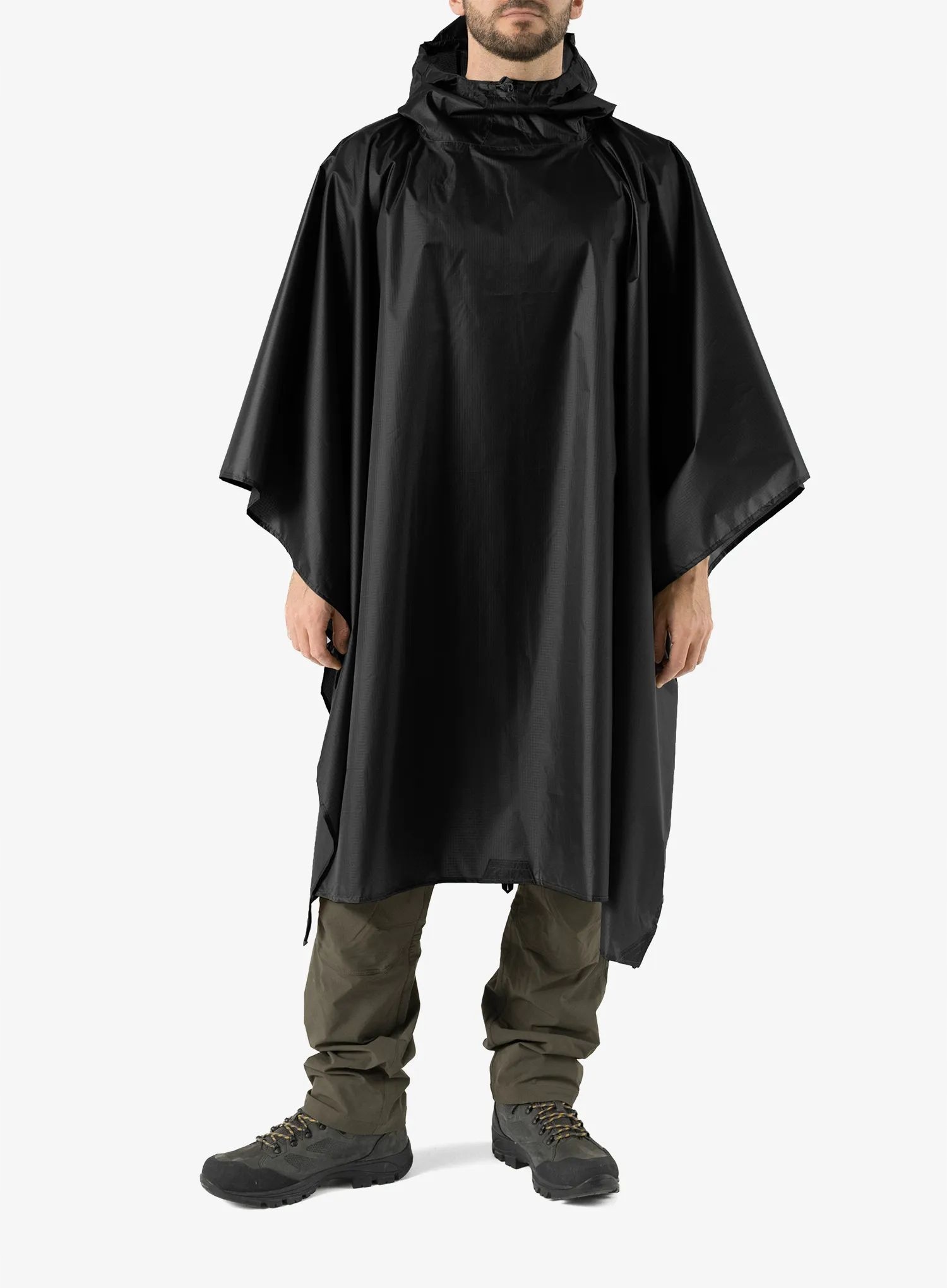 Turistická pláštěnka Helikon-Tex Lightweight Poncho černá
