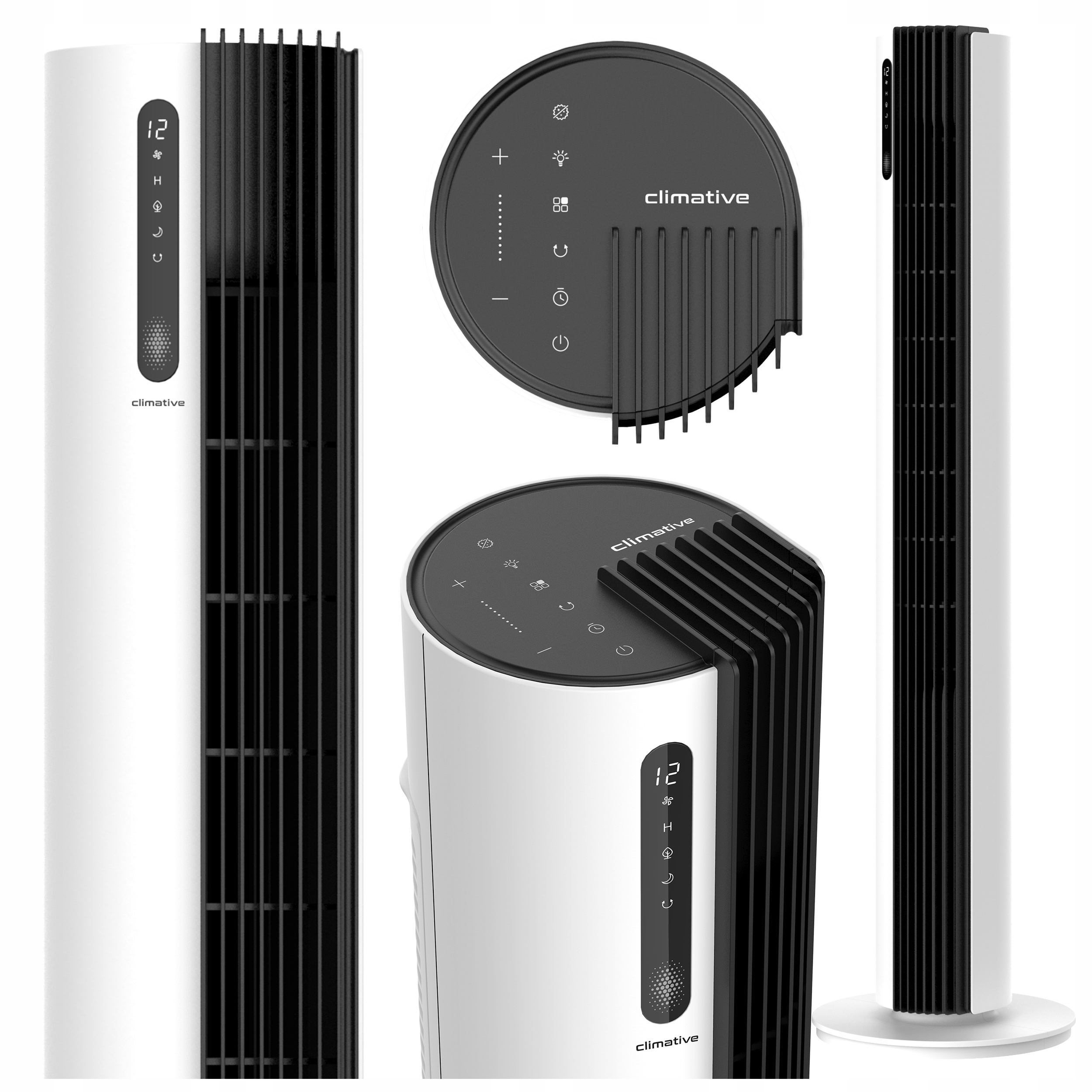 Silný sloupový ventilátor s 12 úrovněmi Pure Plasma Ionizace XXL