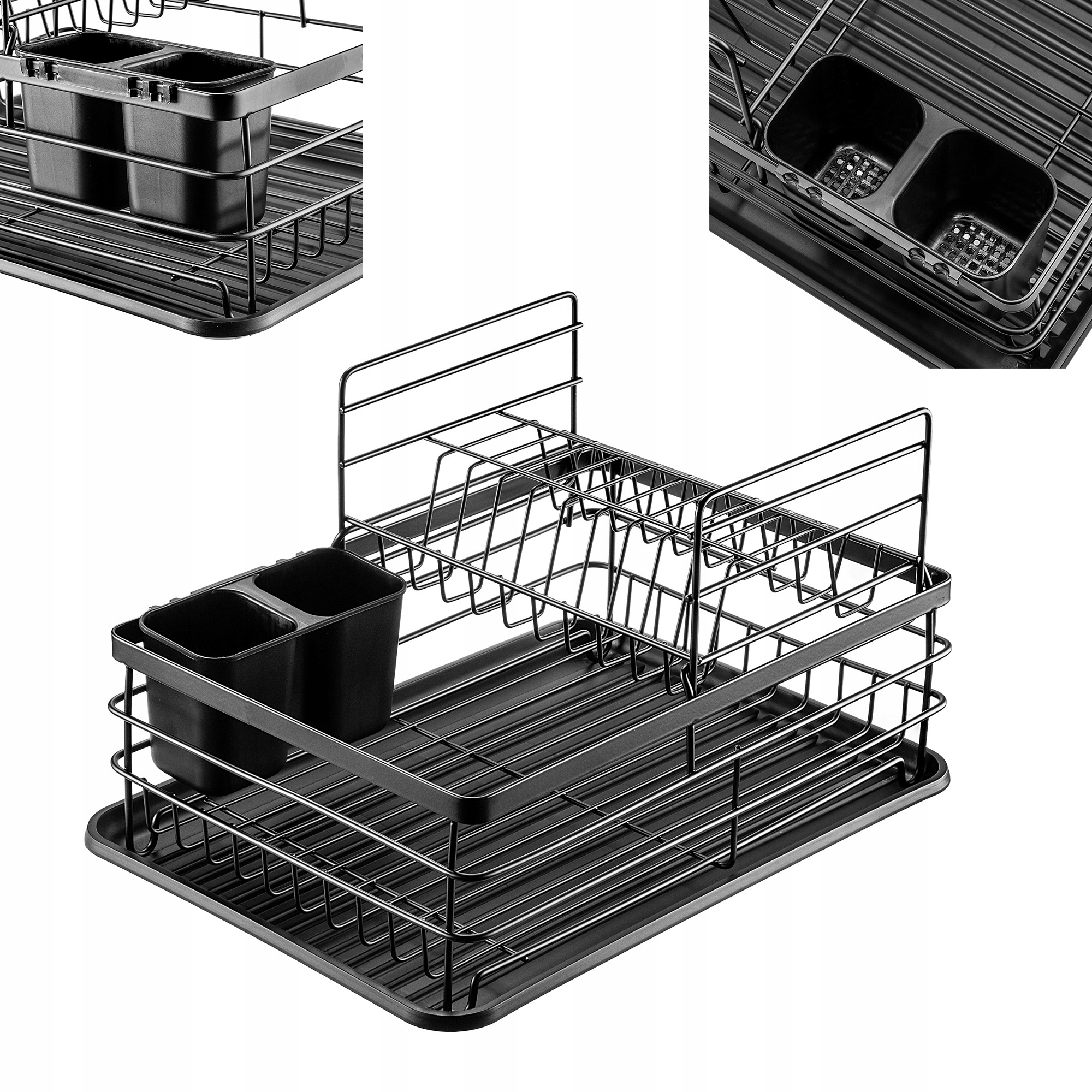 SUSZARKA DO NACZYŃ OCIEKACZ TALERZE STOJĄCA CZARNA DWUPOZIOMOWA DUŻA Rodzaj ociekacz (suszarka)