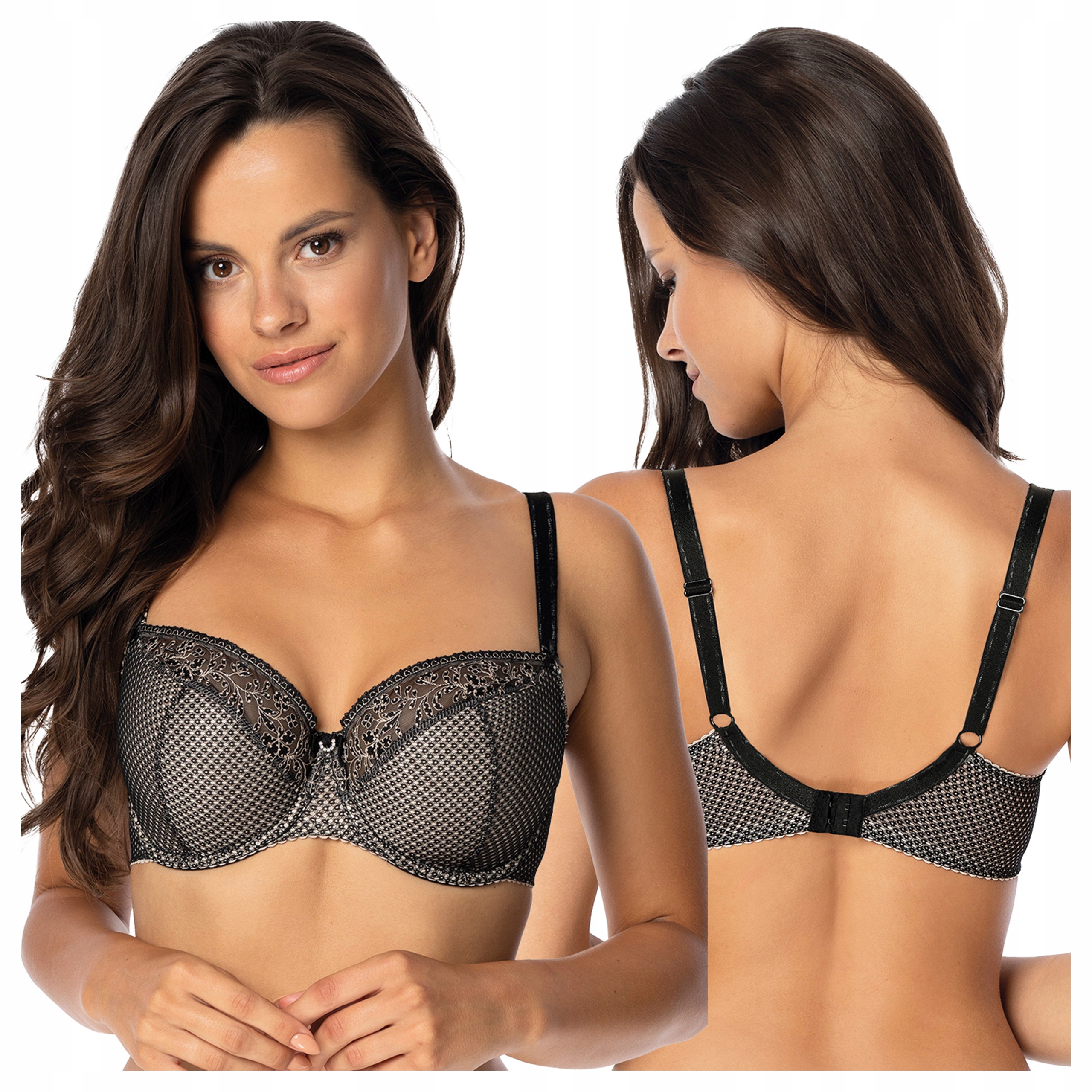 ženská elegantní polovyztužená podprsenka Celia 1088 75D černá