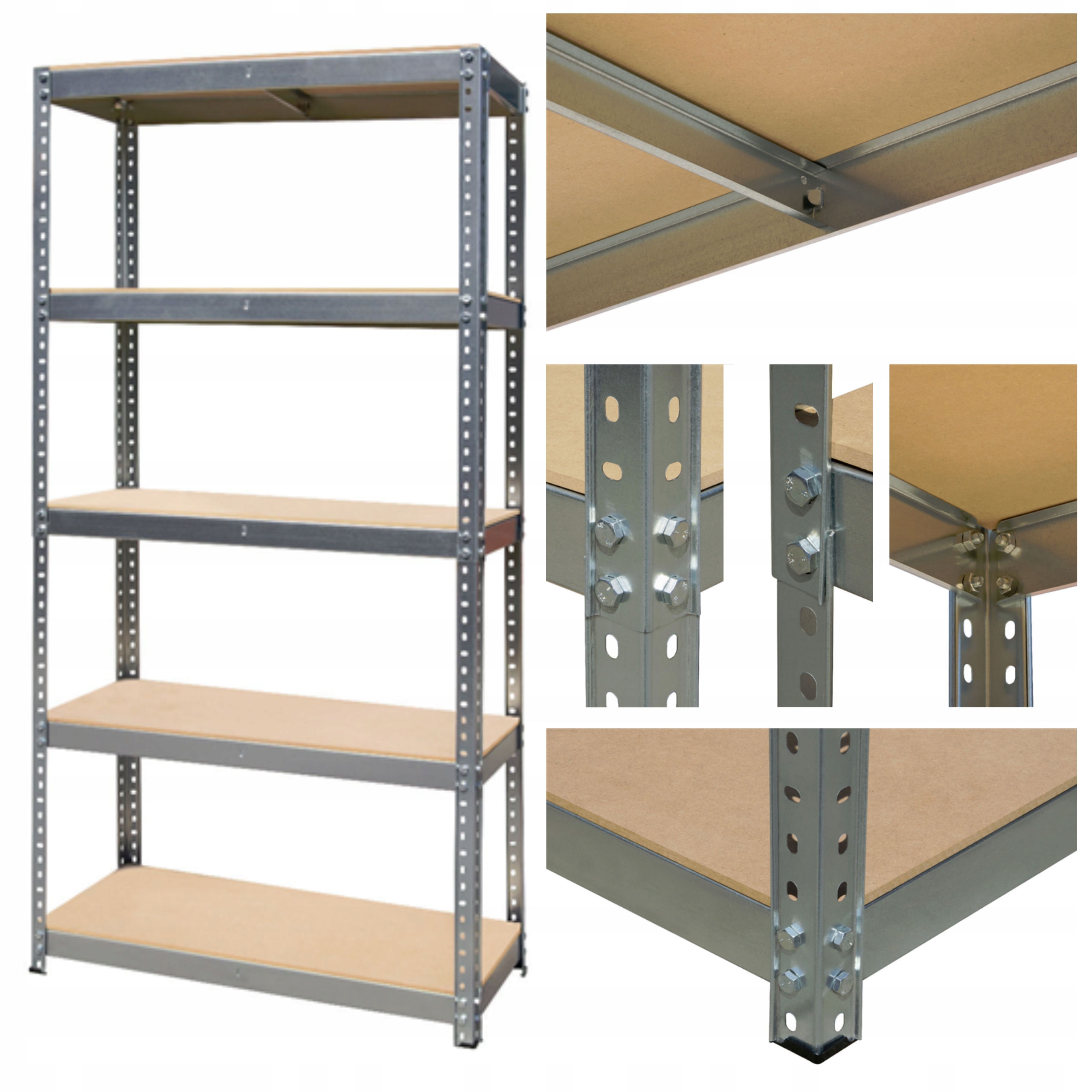 

Regał magazynowy skręcany STABIL180x90x40 5x200kg