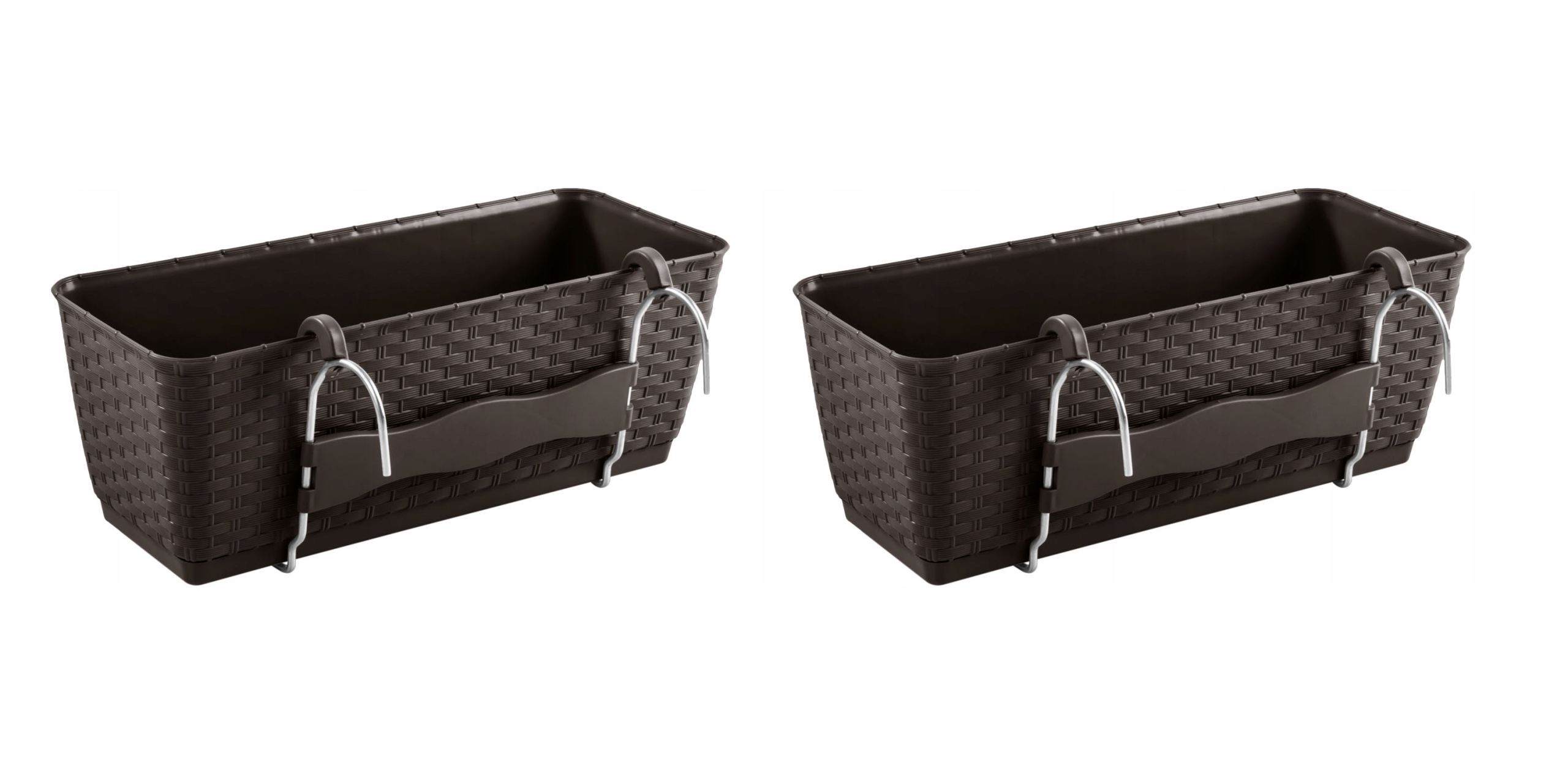 

2x doniczki wiszące balkonowe DRL400PW umbra brąz