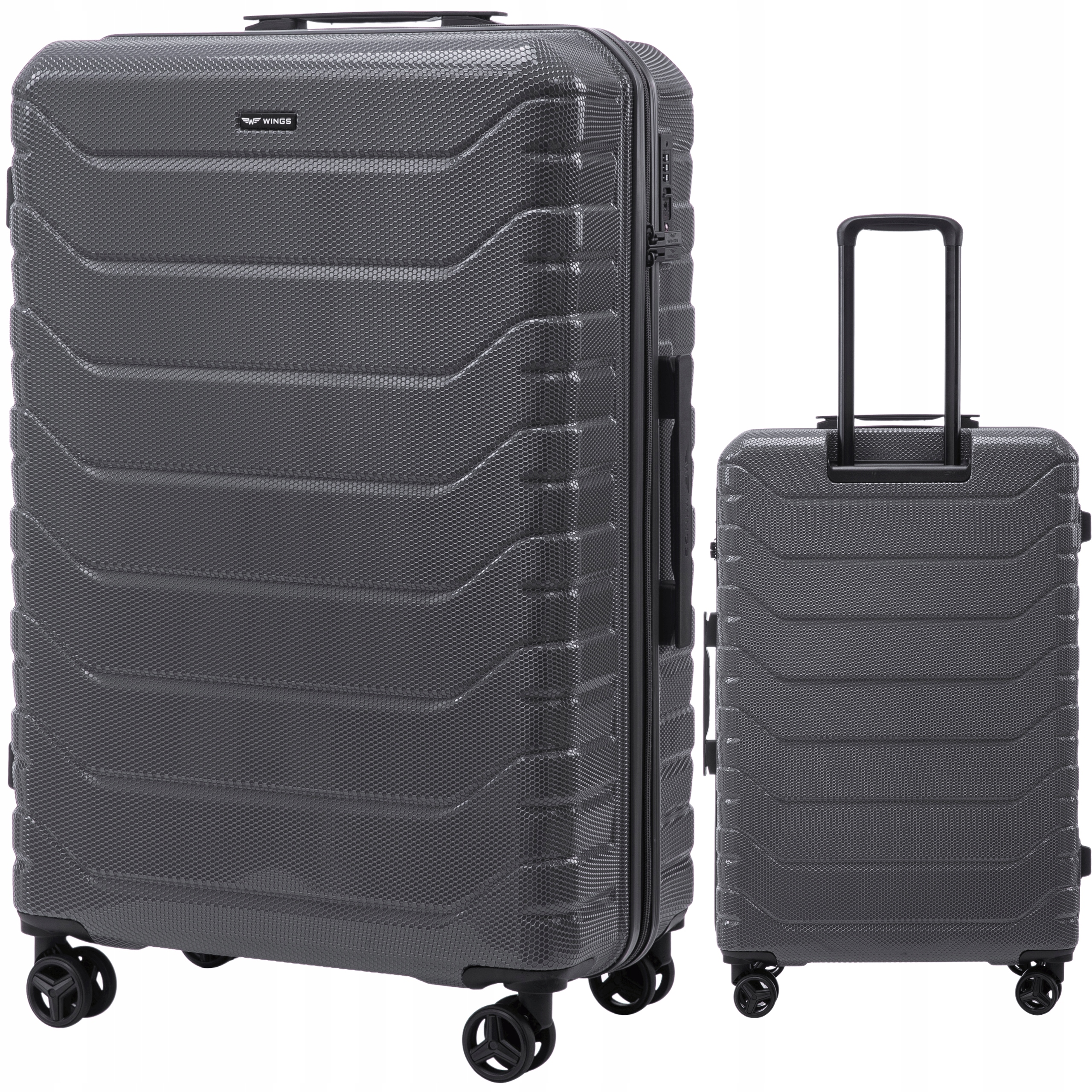 Velký kufr Wings Registrované zavazadlo na 4 kolečkách, XXL, polykarbonát
