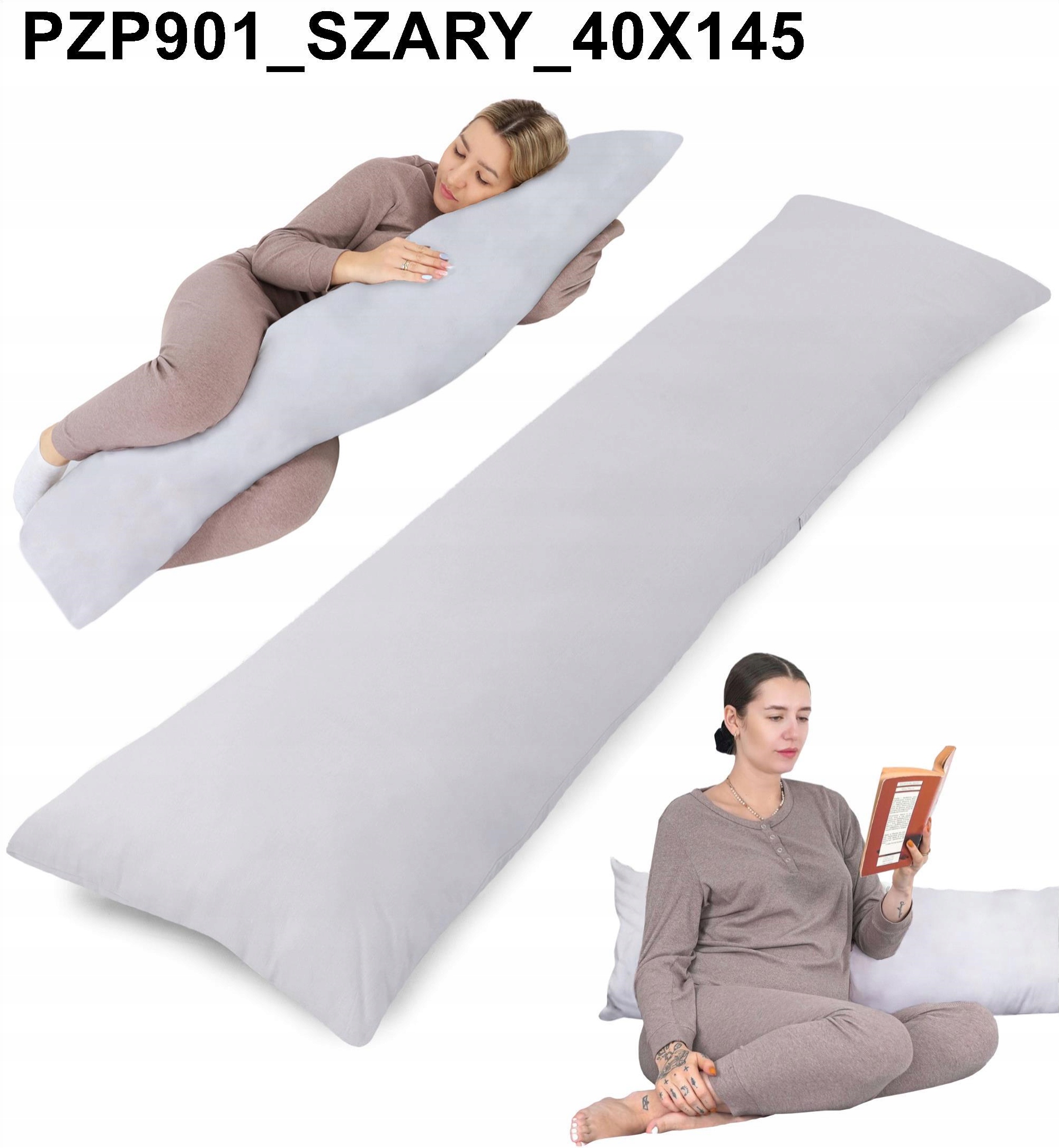 PODUSZKA DO SPANIA NA BOKU WIELOFUNKCYJNA 145 cm x40 cm Długość 145 cm
