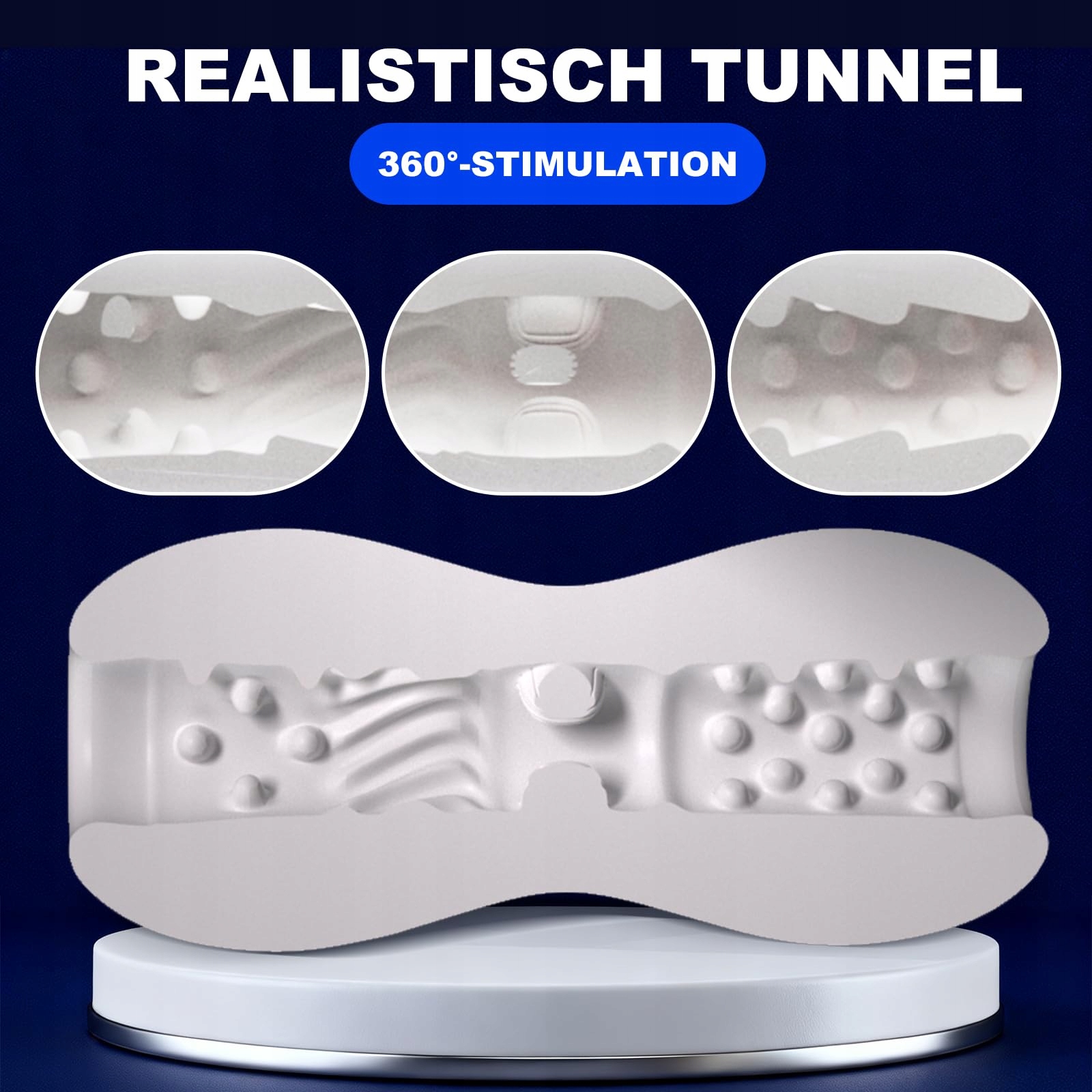 MALE MASTURBATORS Realistyczny 3D Masturbator dla Mężczyzn Sex Toy — miniatura 3