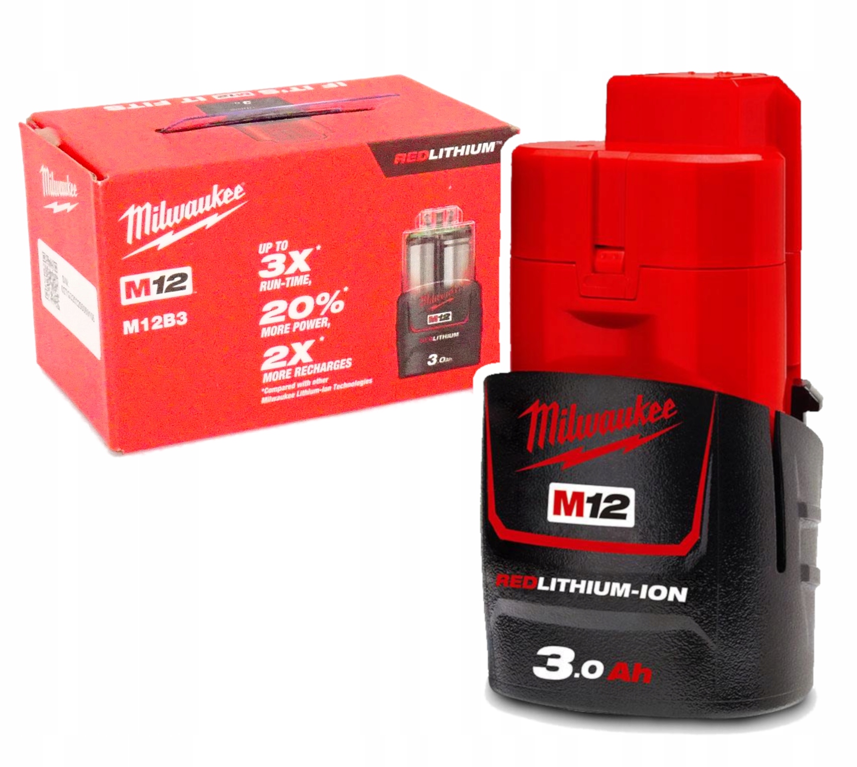 Milwaukee M12B3 Akumulator Bateria 12,0 V 3,0Ah Litowo-jonowy 4932451388