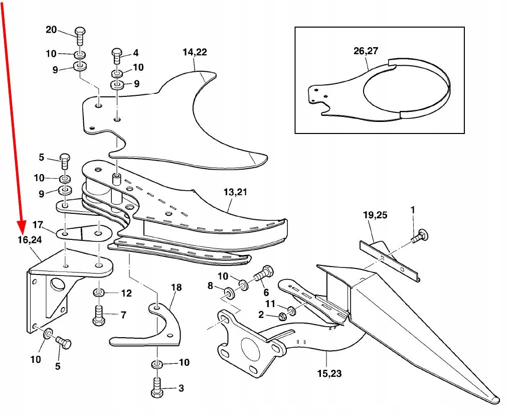 LCA95725 Belka nośna lewa Producent części Kemper