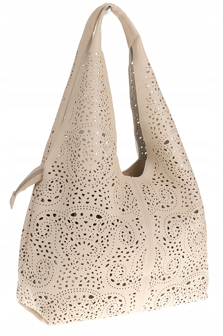 Torebka worek skóra ekologiczna beżowy