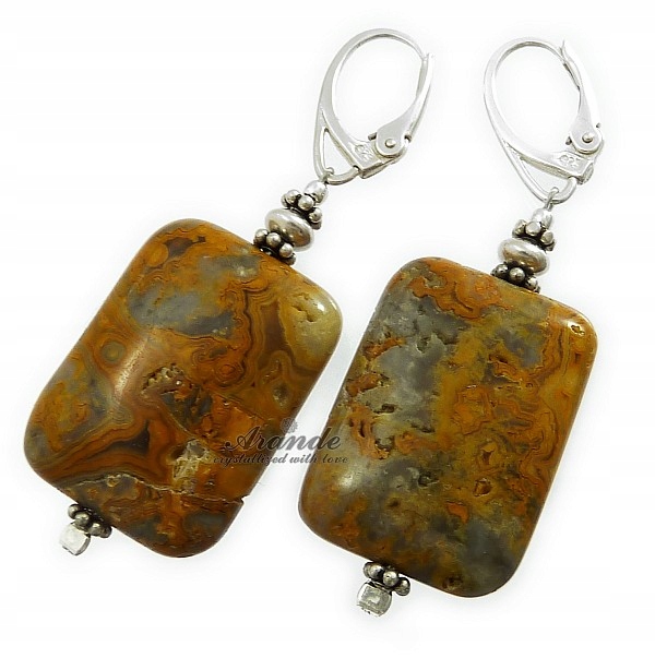 Originální Opál Krásné Náušnice Stříbro