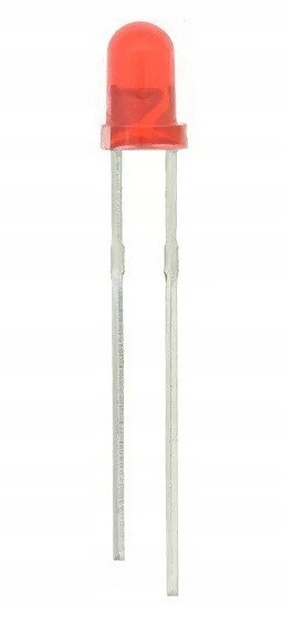 Dioda Led 3mm Czerwona 2,1V 20mA 20szt.