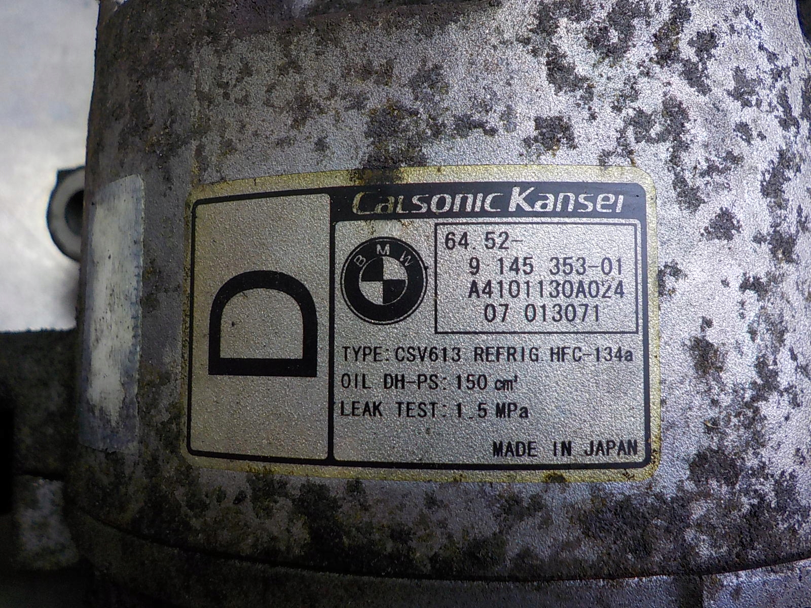 BMW X3 (E83) 2.0 D kompresor pumpa klimatizaci 9145353-01