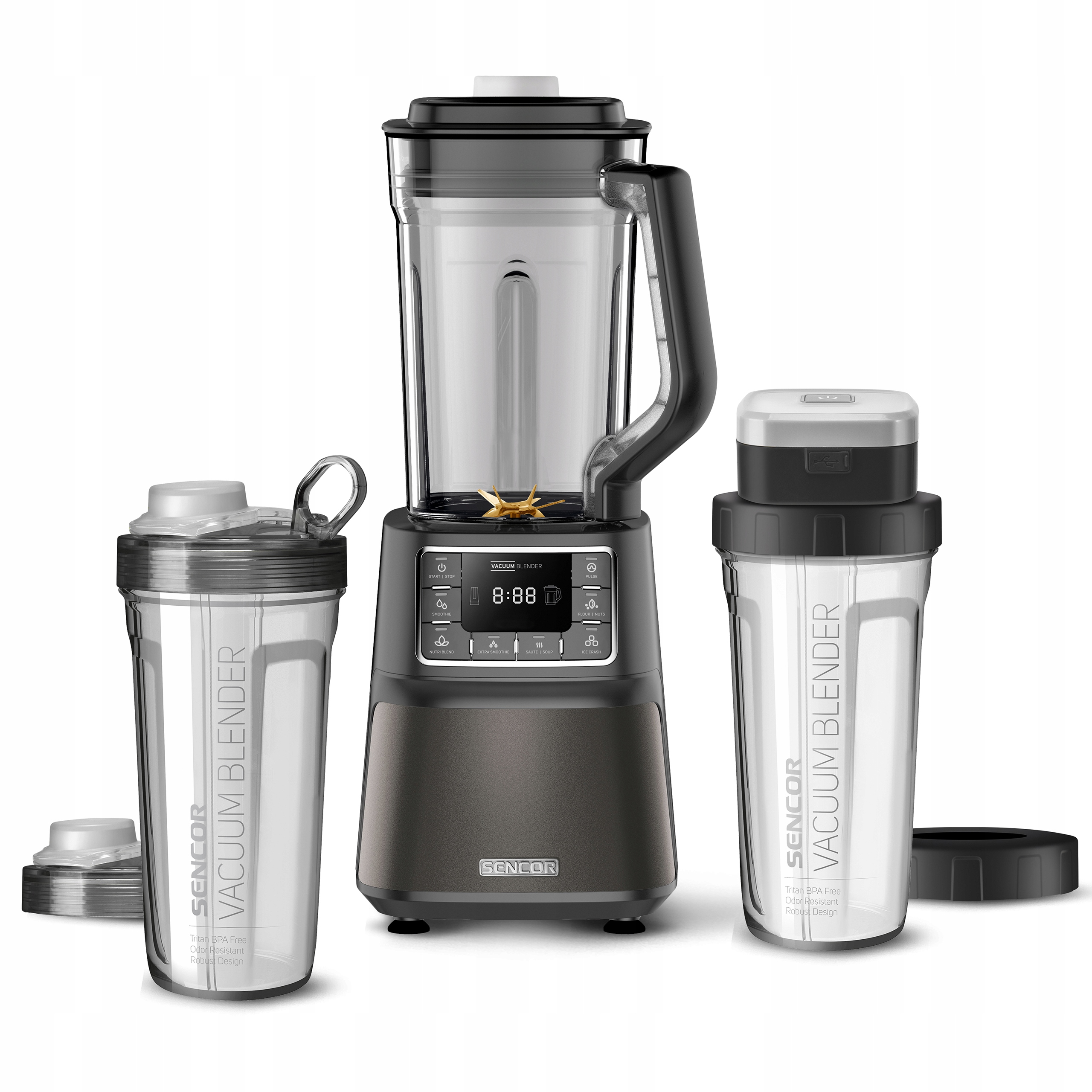 Blender Kielichowy Próżniowy Sencor Sbu 7878BK Mocny 1500W 1,5L Butelka