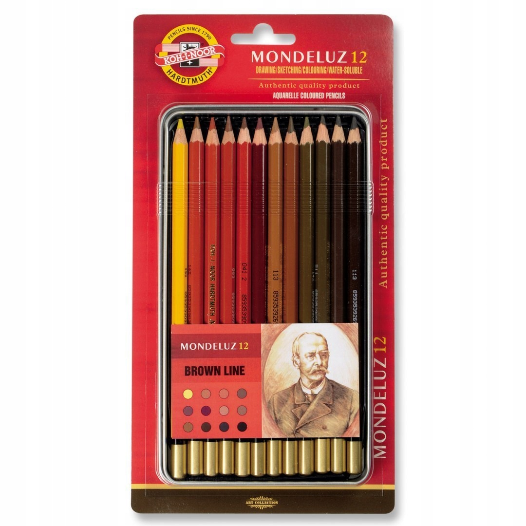 KREDKI AKWARELOWE MONDELUZ 12 KOL. KOH 3722 BRĄZ