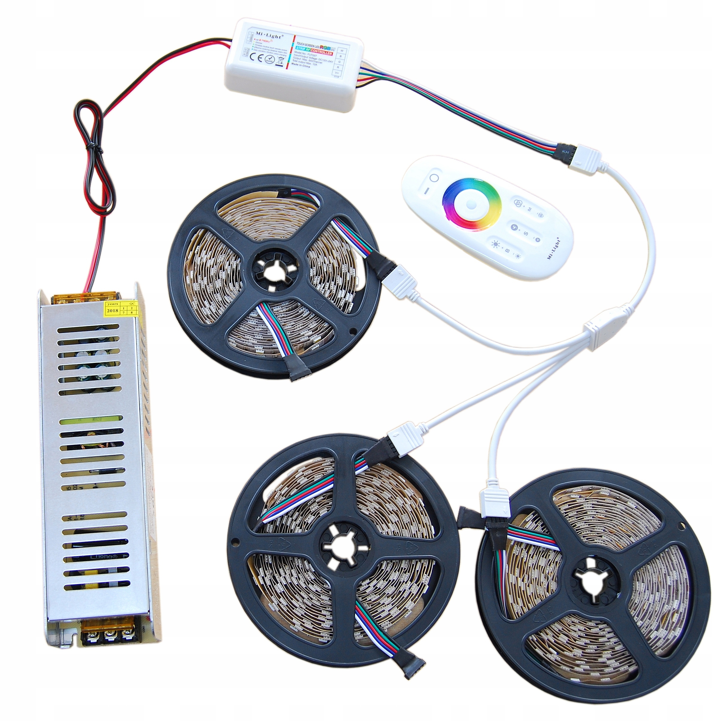 ZESTAW Taśma LED RGBW 12m Biała CIEPŁA 5050 SL Długość 12 m