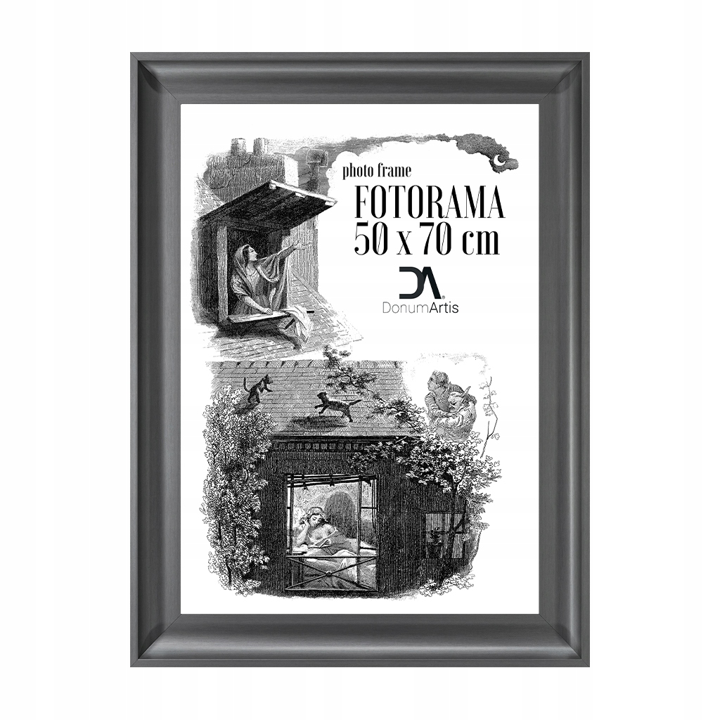 Fotorám Torino 50x70 grafitový klasický rám
