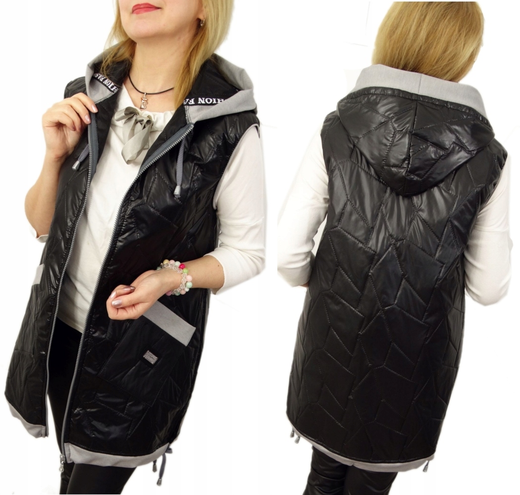 

Kamizelka Pikowana Długa Bezrękawnik Pocket 44 2XL