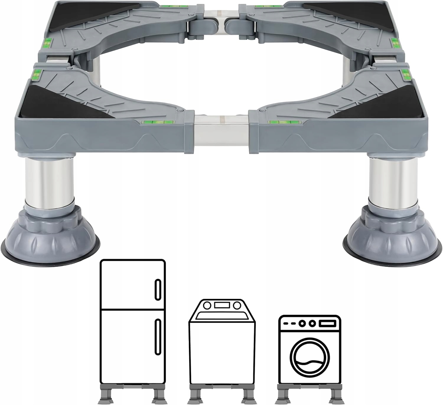 Regulowana podstawka do lodówki, sprzętów Agd uniwersalna wytrzymała