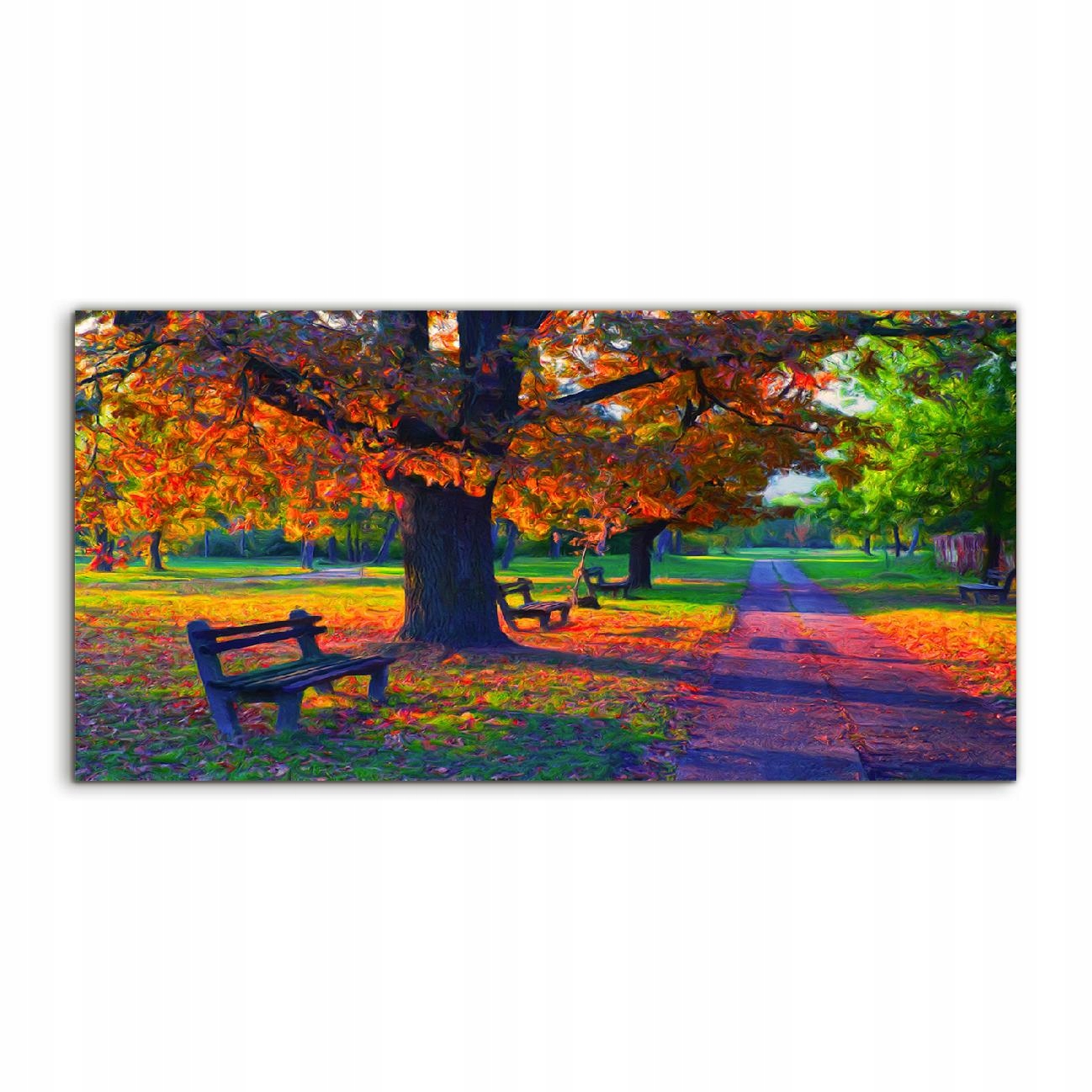 

Obraz akryl 100x50 z grafiką Krajobraz Jesień Park