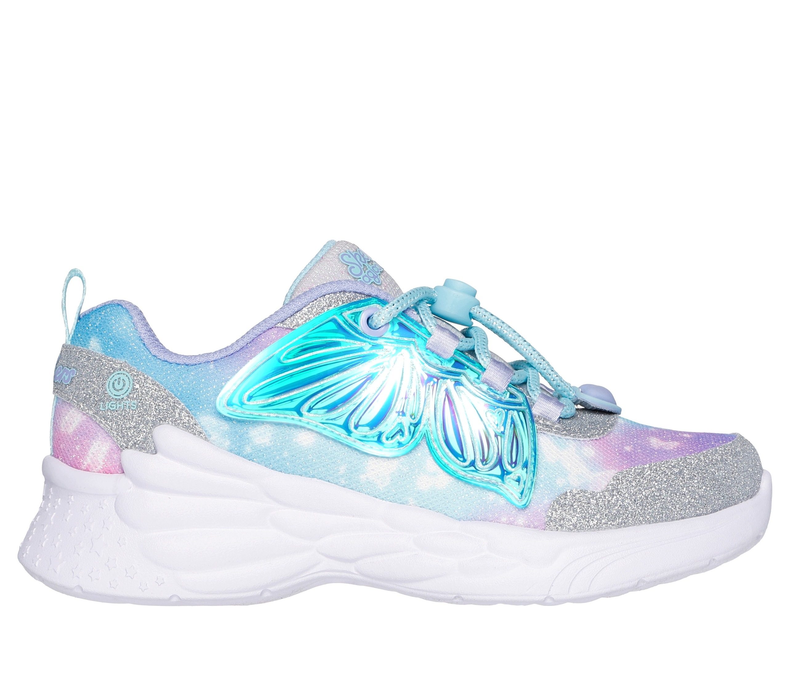 Buty młodzieżowe Skechers Dream Racer Wing Brites 303055L Sllv