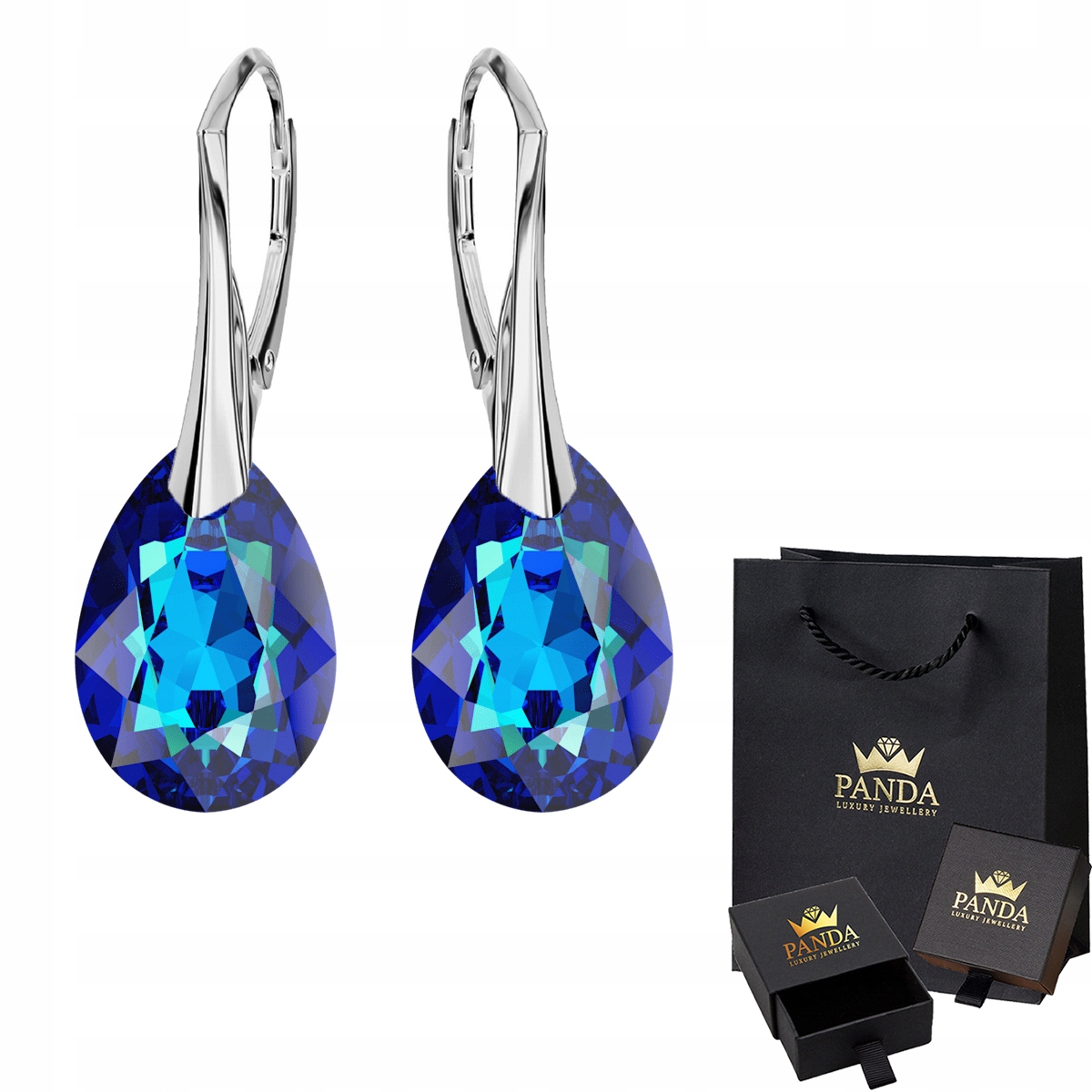 

Srebrne Kolczyki Swarovski Srebro 925 Prezent