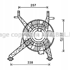 Ventilátor, chlazení motoru Ava Quality Cooling FD7558