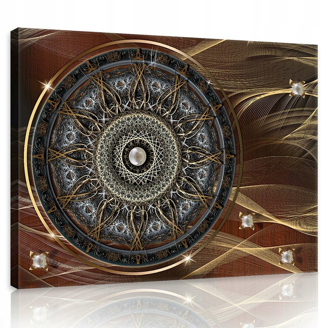 Obraz 100x75 Zlatá Mandala Harmonie v abstrakci do obývacího pokoje