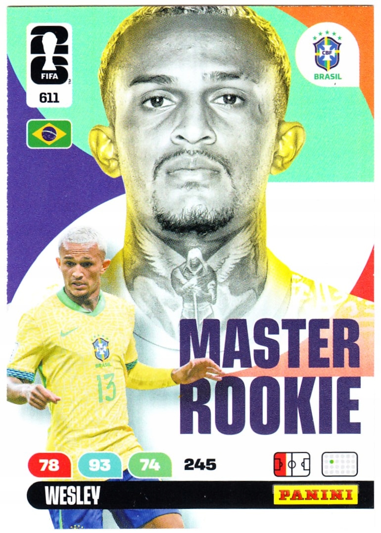 Karta Kolekcjonerska Panini Fifa World Cup 2026 Master Rookie Wesley 611