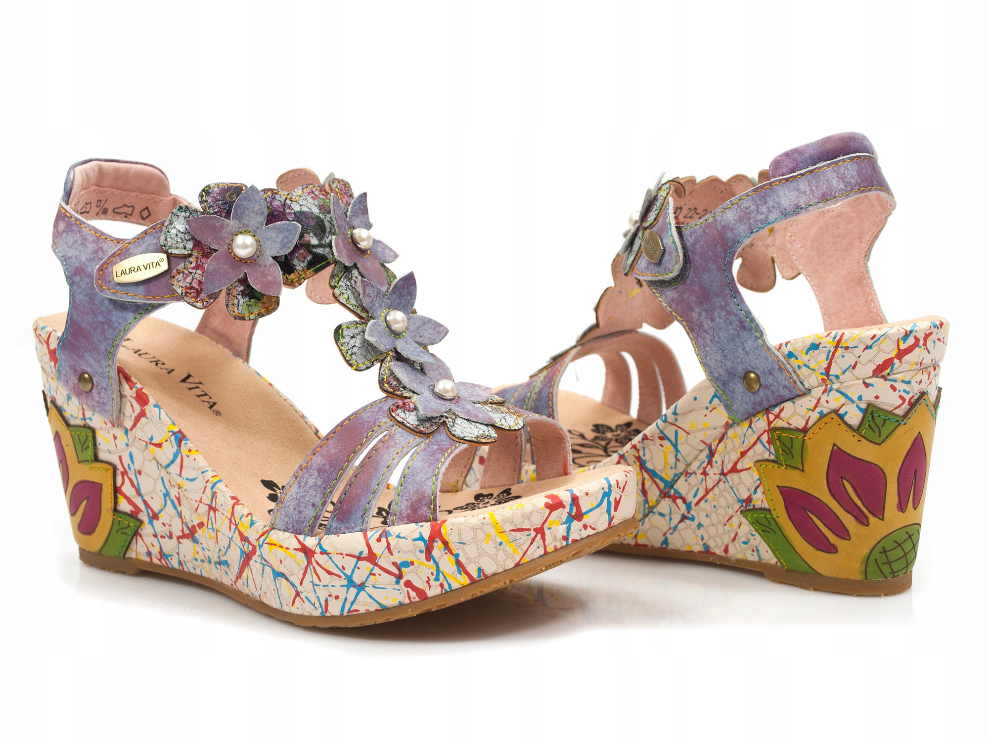 

Stylowe sandały Laura Vita skórzane buty Etno-Boho