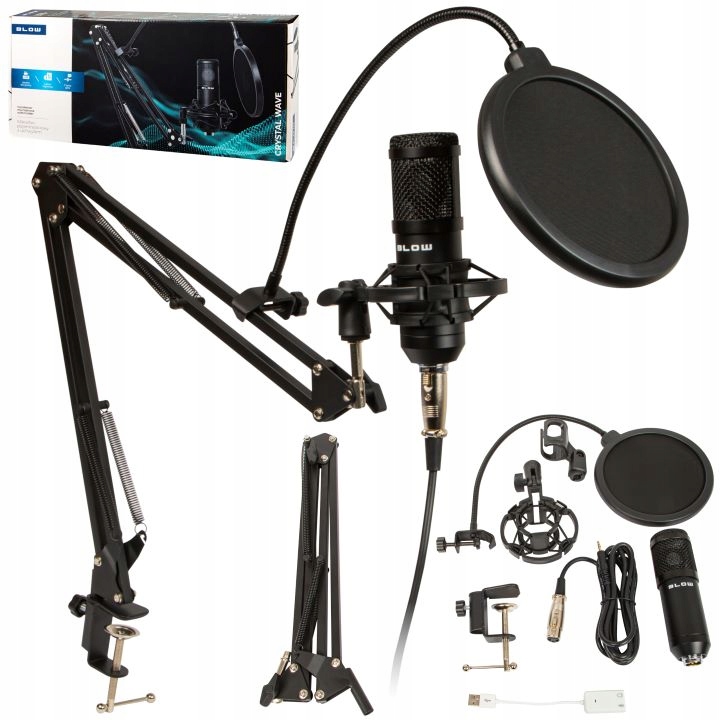 OUTLET! MIKROFON STUDYJNY Z UCHWYTEM BLOW