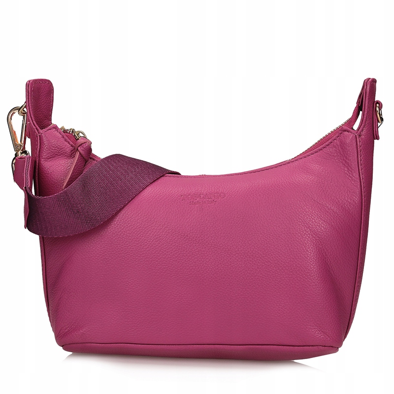 Dámská kožená kabelka Přes Rameno Malá Stylová Toscanio 1037 Fuchsia