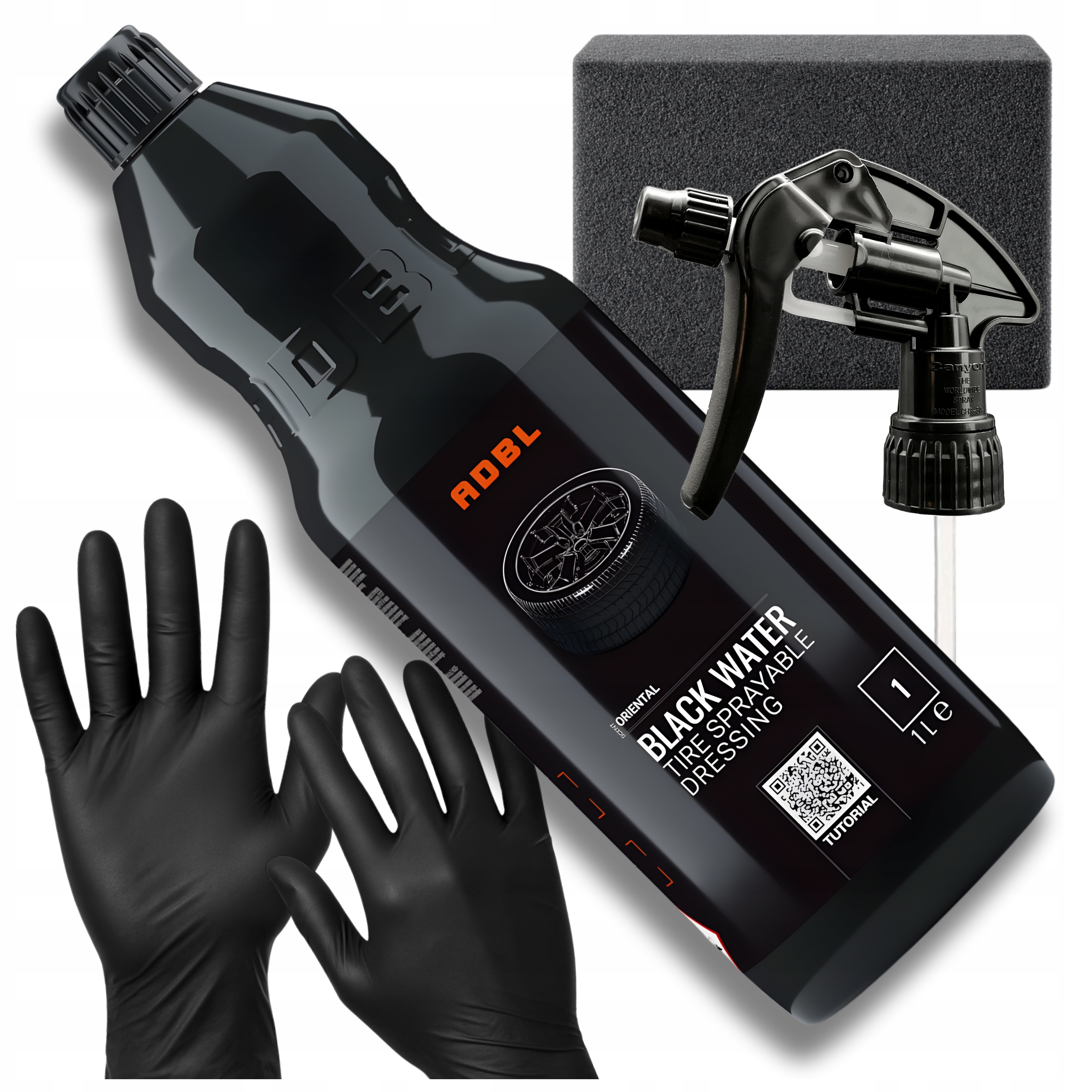 Adbl Black Water Dressing Do Opon I Gumy Połysk I Ochrona Zestaw 1000 ml