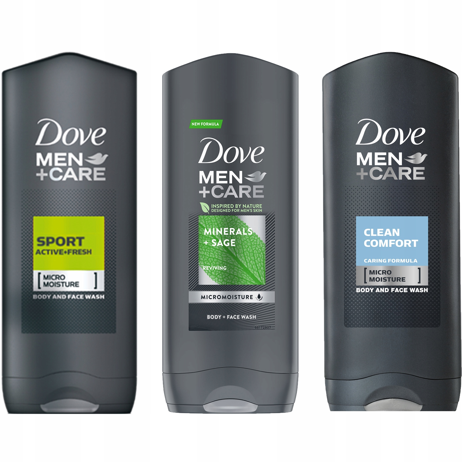 

Dove Men Żel pod Prysznic Care MIX Zestaw 3x250ml