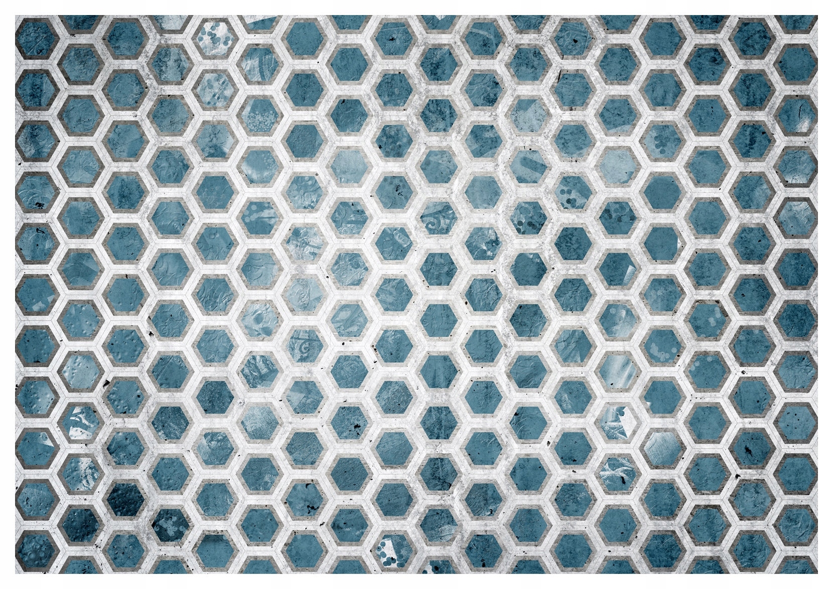 Fototapeta Modré šestiúhelníky Geometrie Abstrakce 350x250 lepidlo