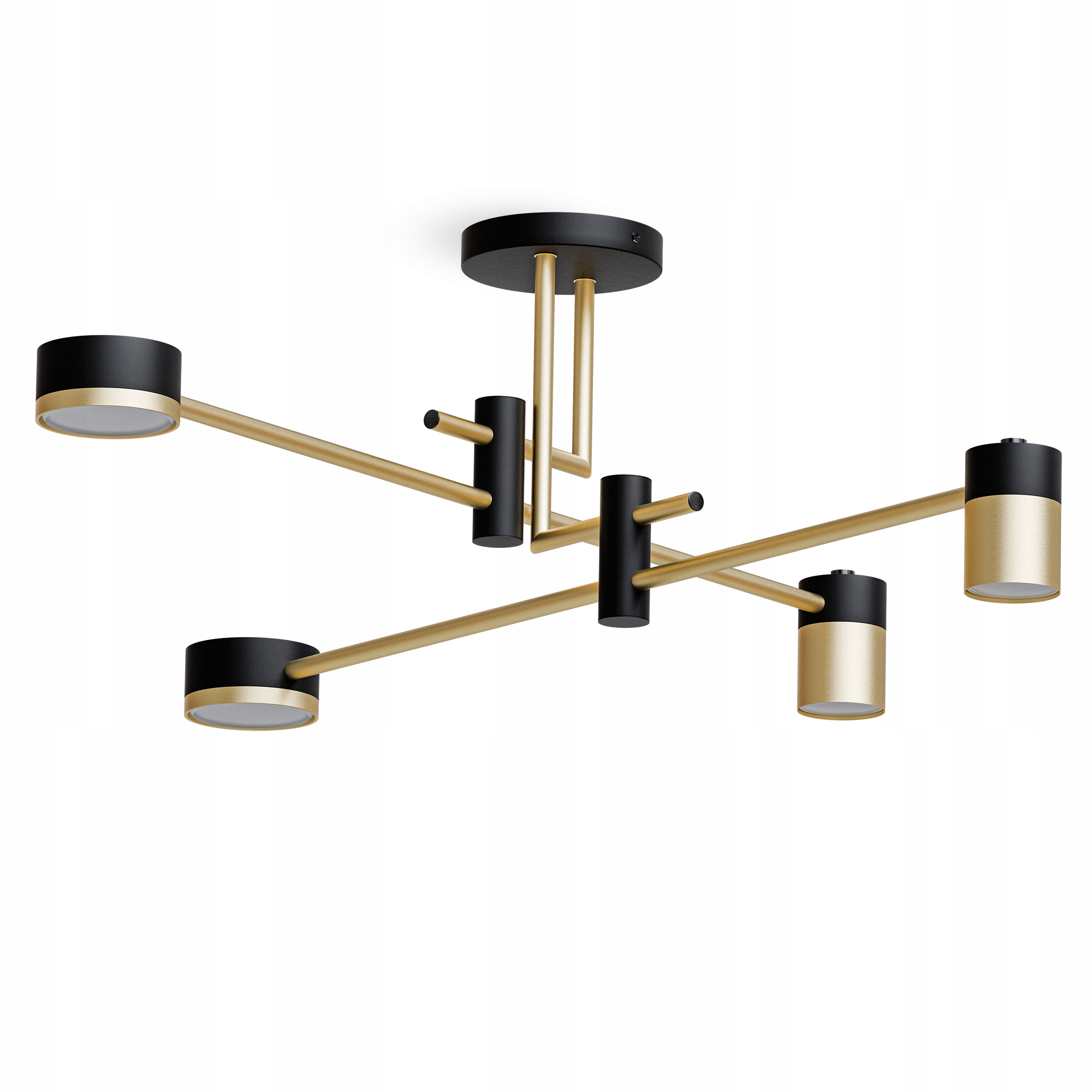 Lampa Wisząca Sufitowa Led GU10 GX53 Loft Złota Żyrandol Czarny Nowoczesna