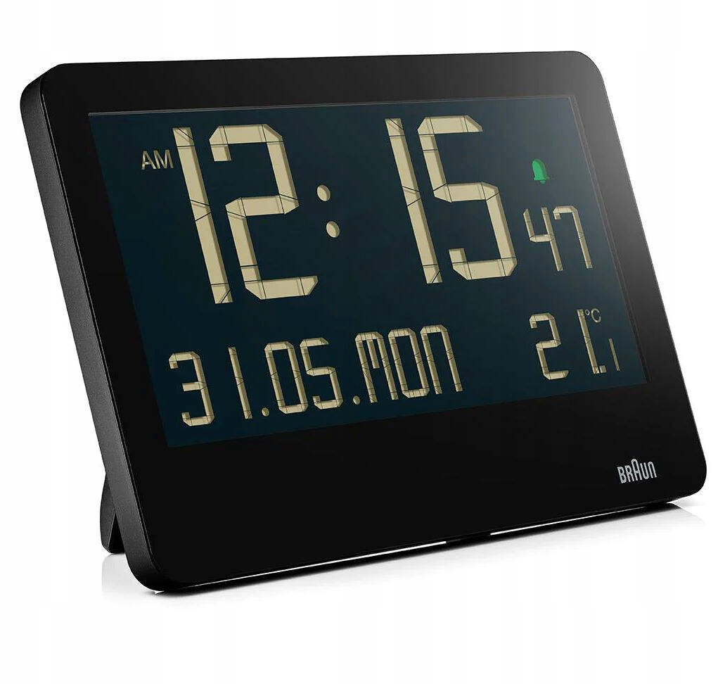 Čierny Budík Braun BC14B Alarm Budík Zdriemne Teplota