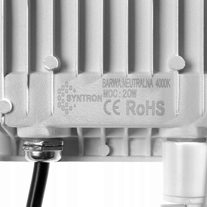 NAŚWIETLACZ HALOGEN Z CZUJNIKIEM RUCHU biały 20W Marka Syntron