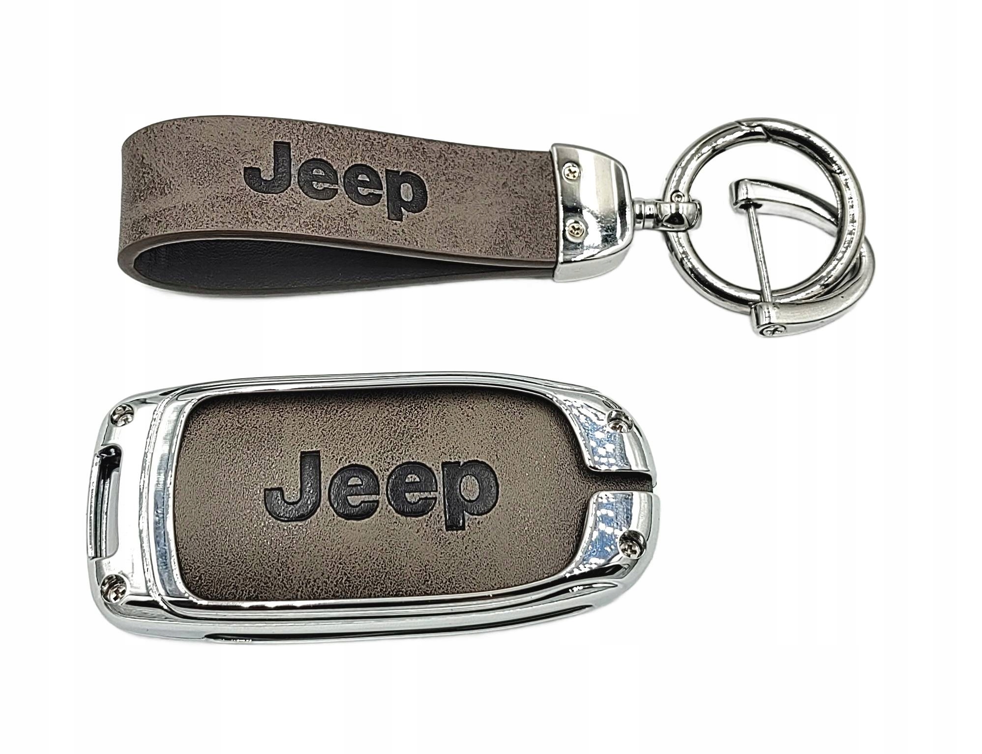 3w1 Jeep etui na kluczyk pilot Breloczek do kluczy Jeep Metal Skóra
